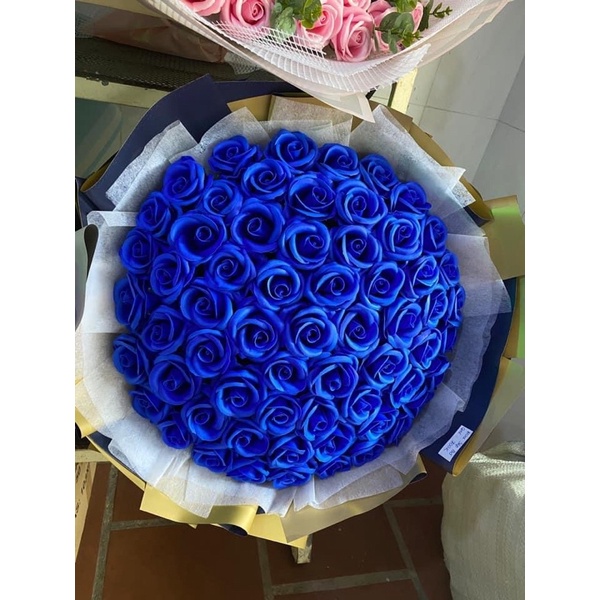 🌷Bó hoa sáp 50 bông full màu siêu đẹp - Tặng kèm vương viện, thiệp và topper🌷