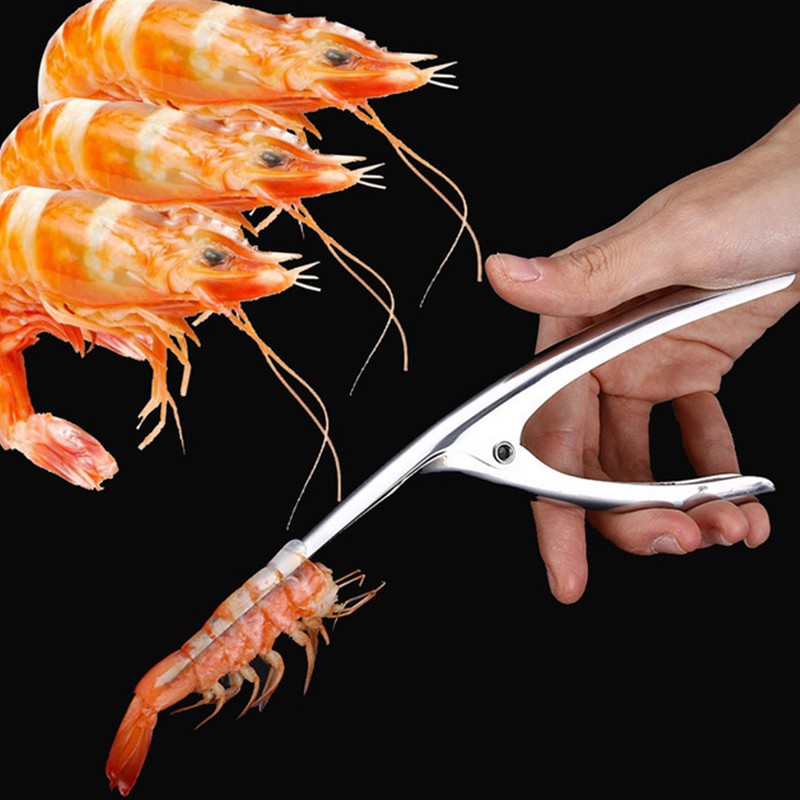 Dụng Cụ Lột Vỏ Tôm Bằng Thép Không Gỉ Tiện Lợi