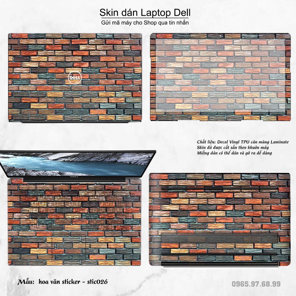 Skin dán Laptop Dell in hình Hoa văn sticker nhiều mẫu 5 (inbox mã máy cho Shop)