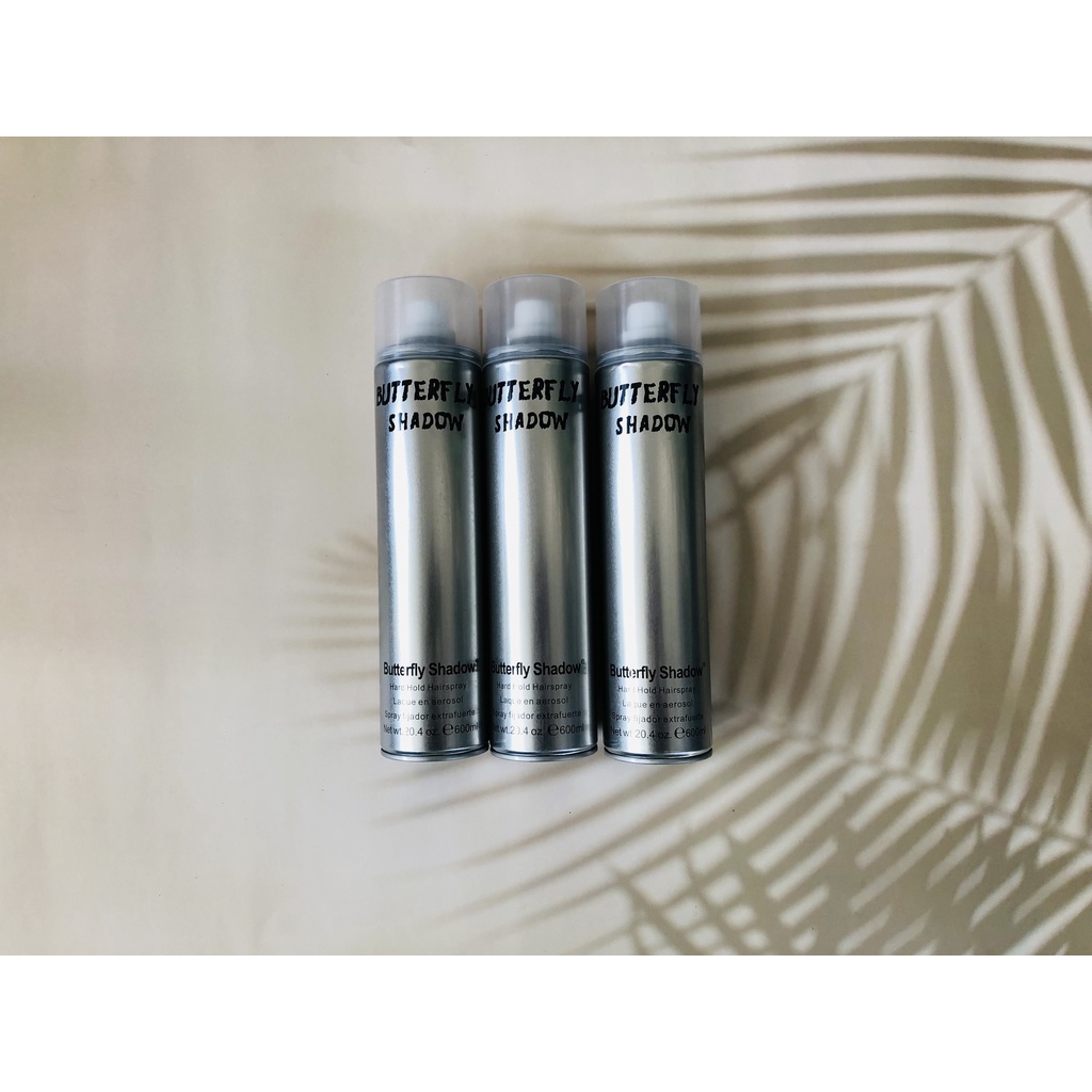 Gôm Xịt Tóc Butterfly Shadow 600ml Chính Hãng, Gôm Bạc Giữ Nếp Tạo Kiểu Nam Nữ MP Nga Hà
