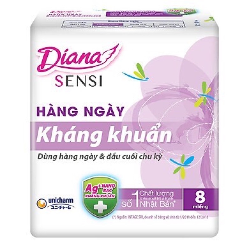 Băng vệ sinh kháng khuẩn Diana sensi hàng ngày