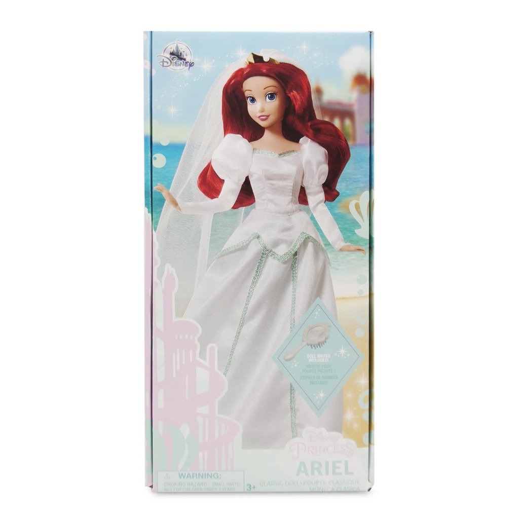 MỚI Búp Bê Nàng Tiên Cá Ariel Váy Cưới Trắng Nguyên Bản Trong Phim Hoạt Hình Disney Classic Doll