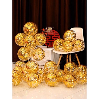 Bóng bay Sequin đã thêm kim tuyến vào bóng sẵn Bóng kim tuyến trong suốt dày dặn nhiều kim tuyến đủ size 5" 10"  12"
