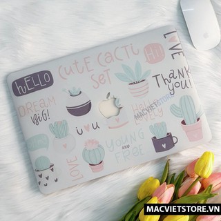 Mua  3-IN-1  Ốp Macbook  Case Macbook Hình Hello Cute (Tặng Kèm Nút Chống Bụi Và Kẹp Chống Gẫy Sạc)