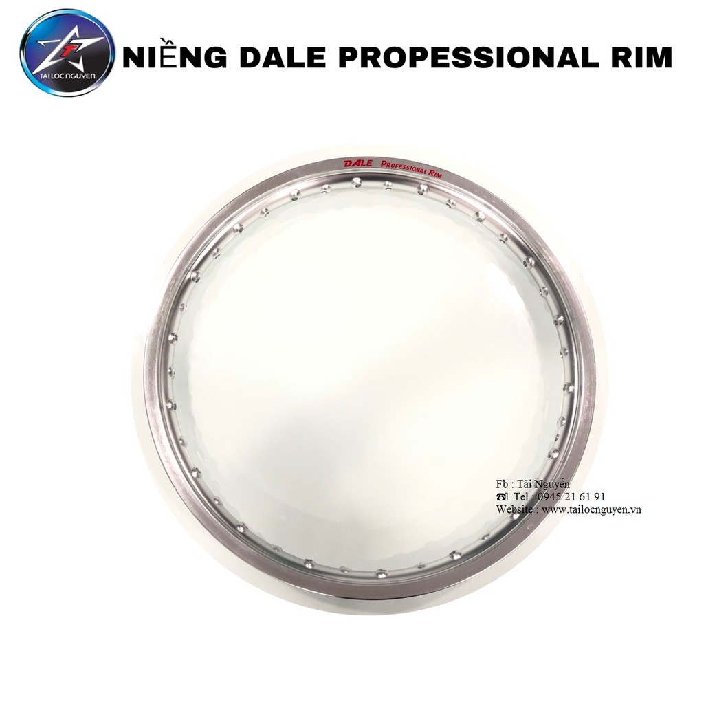 1 CÁI NIỀNG DALE SIZE 1.4 HOẶC 1.6 ĐEN/BẠC 17INCH