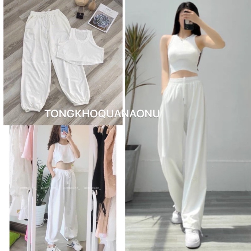 (QUÀ TẶNG LÀ DÂY CỘT TÓC) Sét bộ croptop unisex ❤️bộ thể thao 3 lỗ quần bo chun❤️ chất thun co dãn, thời trang ulzzang