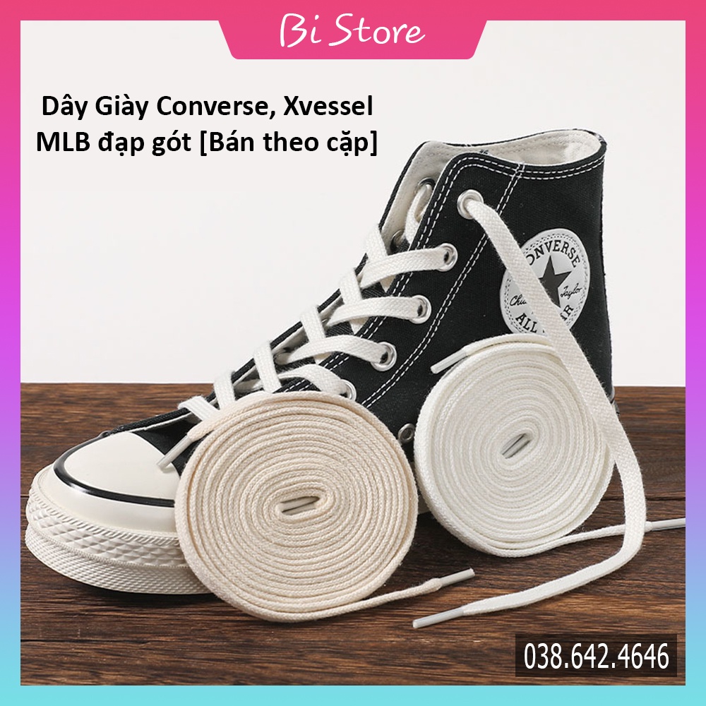Dây giày dành cho Cv 1970s, Xvess, MLB dẫm gót cổ cao + cổ ngắn đủ chiều dài