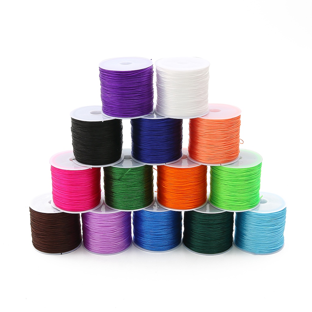 Cuộn dây co giãn BEADIA chiều dài 8m đường kính 0.7mm nhiều màu dùng làm trang sức thủ công
