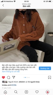 Áo sơmi nhung gân hot hit