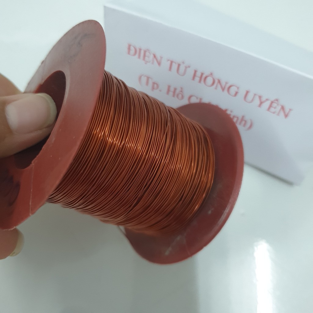 (0.45mm - 200Gram). Dây đồng quấn biến áp cơ, mô tơ. Dây đồng quấn biến áp 220v. Dây đồng tráng men, bọc emay cách điện