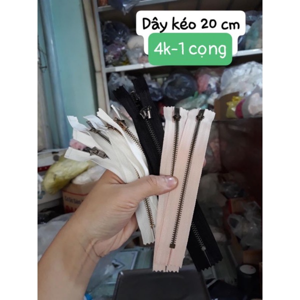 Dây kéo kim loại may lên trang phục và trang trí đồ handmade. Hàng về nhiều màu sắc và kích thước