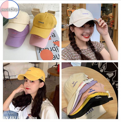 Mũ Lưỡi Trai Màu Trơn Hoạ Tiết Thêu Chữ Phong Cách Cổ Điển Cho Nữ