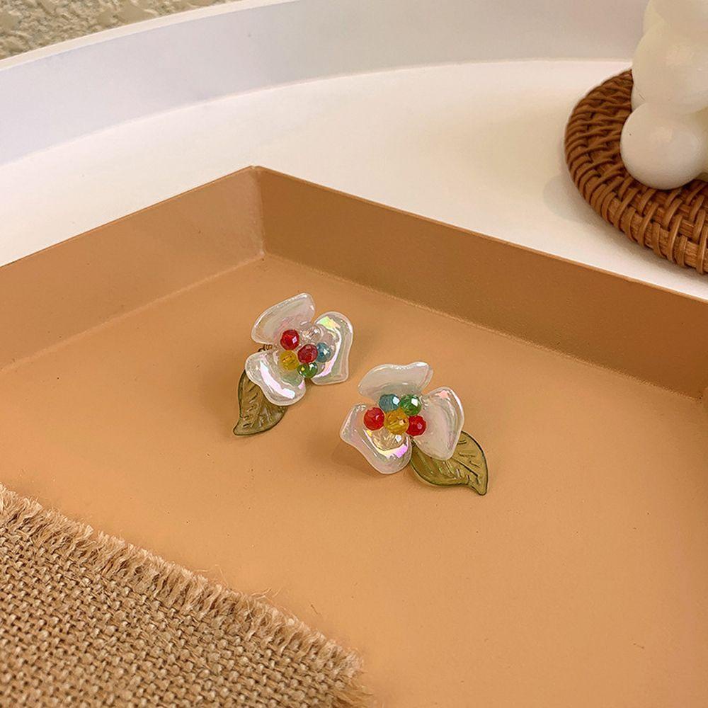 Bông Tai Hình Hoa 26Eddie Bằng Acrylic Phong Cách Retro Hàn Quốc