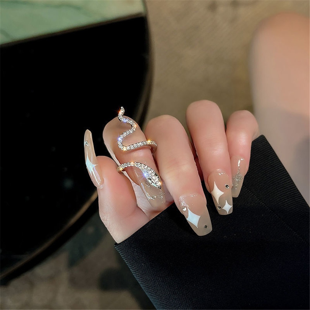 1 Nhẫn Hở Đính Đá Thời Trang Sang Trọng Cho Nữ