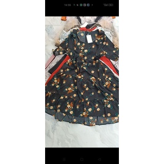 Đầm hoa xòe size to 58k.