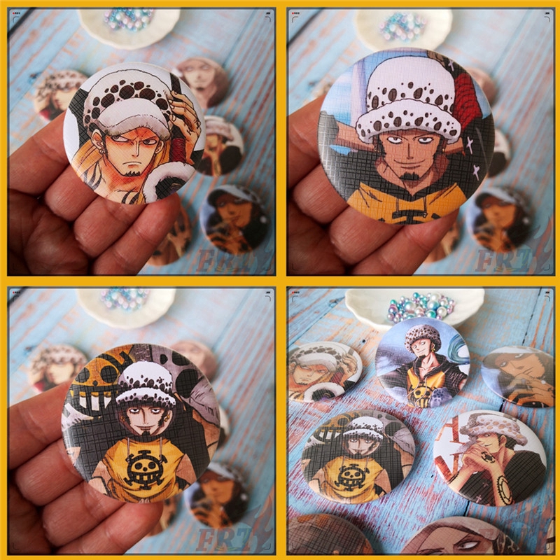 Huy hiệu sưu tầm nhân vật One Piece 07: Trafalgar Law - cosplay Anime 58mm cho quần áo balo
