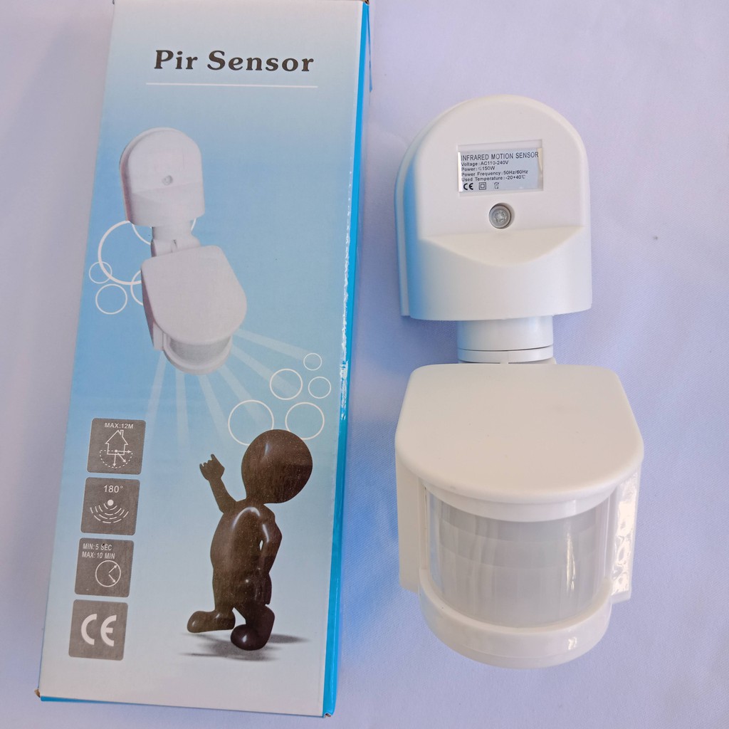 [AMTG-01] Công tắc cảm biến chuyển động hồng ngoại (CHUYÊN DỤNG LẮP NGOÀI TRỜI), tùy chỉnh độ nhạy, độ sáng, thời gian