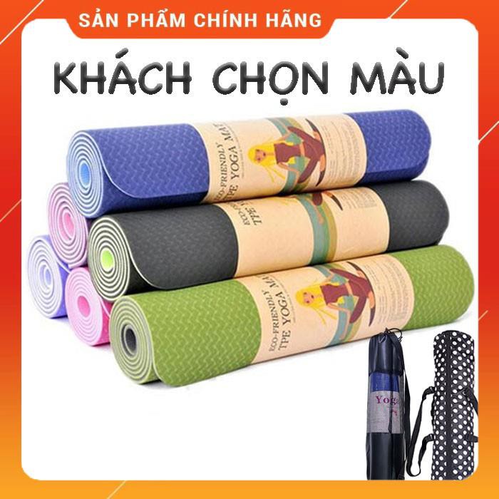 [FREESHIP❤️] THẢM TẬP YOGA TPE CAO CẤP 2 LỚP 6MM