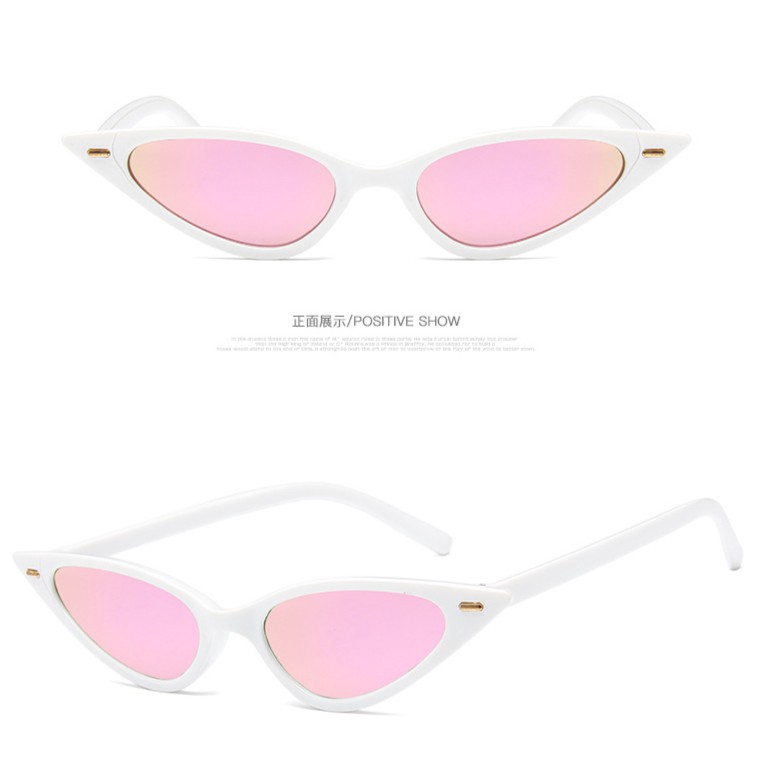 Kính râm mắt mèo UV400 cỡ nhỏ phong cách cổ điển hàng mới