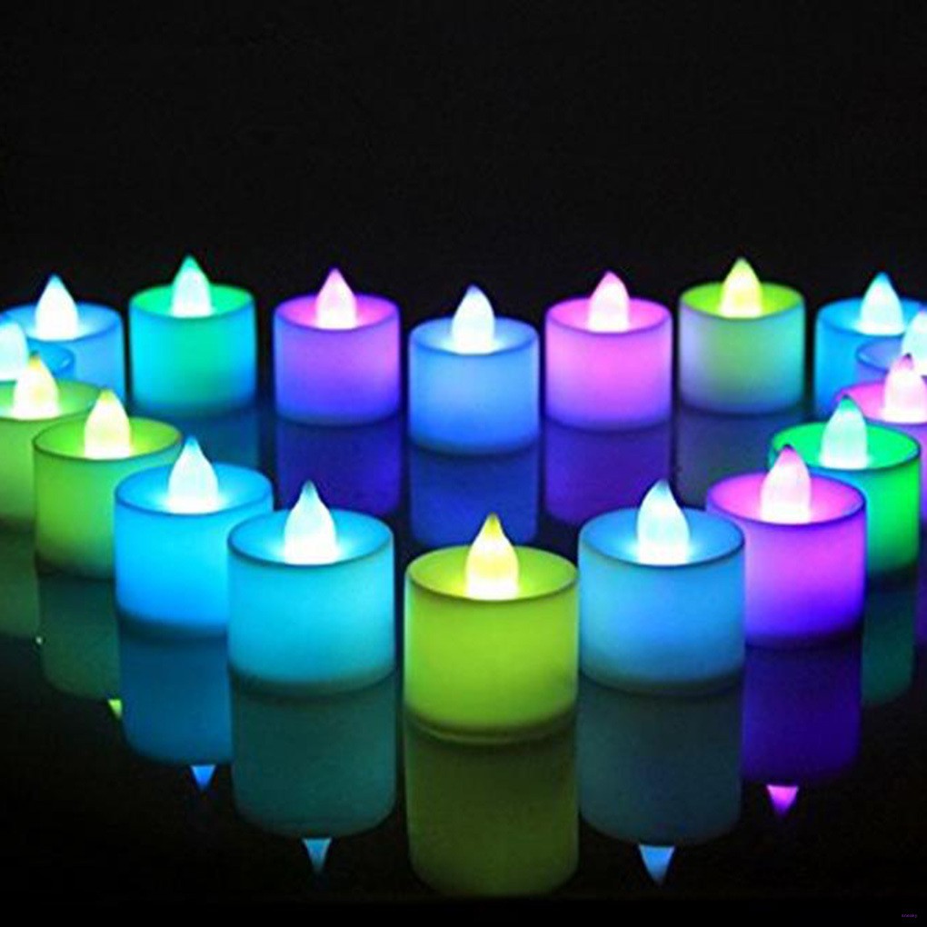 Đèn Led Giả Nến Nhiều Màu Trang Trí Tiệc