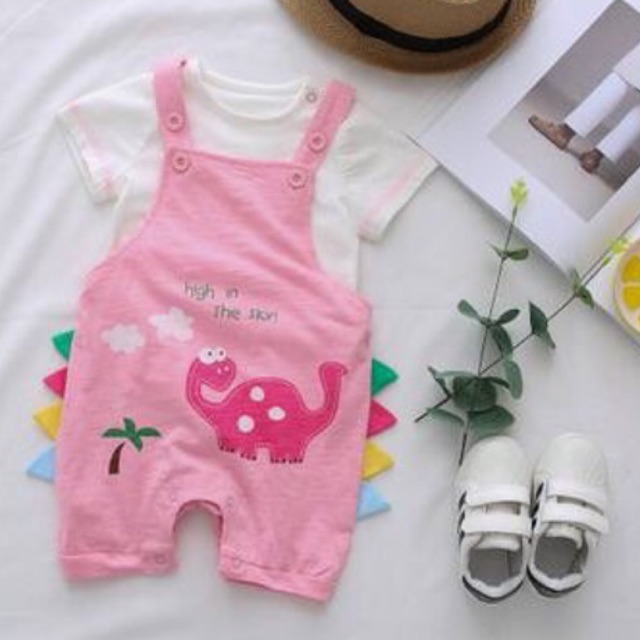 Set áo thun+ yếm xinh dạng bodysuit, chất thun lạnh, cực mát và mềm mại