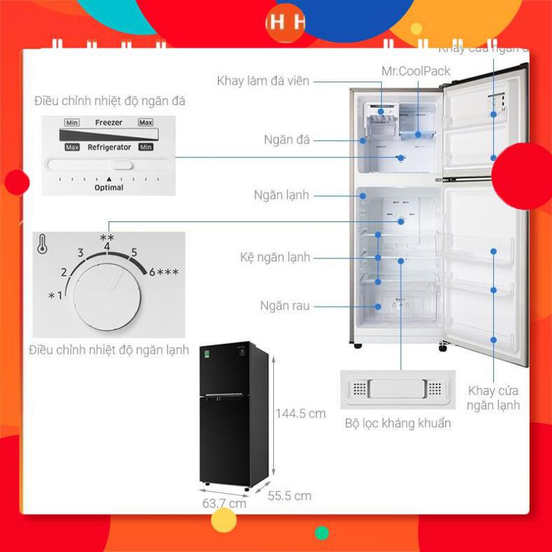 [ VẬN CHUYỂN MIỄN PHÍ KHU VỰC HÀ NỘI ] Tủ lạnh Samsung Inverter 208 lít RT20HAR8DBU/SV 24h