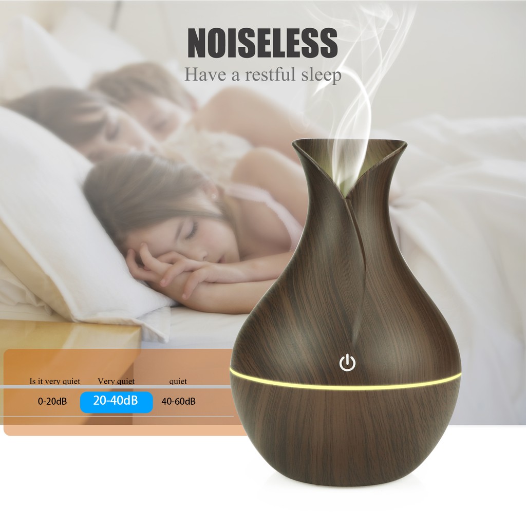 Mẫu 2020- Máy xông tinh dầu, khuêch tán tạo độ ẩm thế hệ mới, đèn led 7 màu _Aroma Diffuser KhanhLinhStore