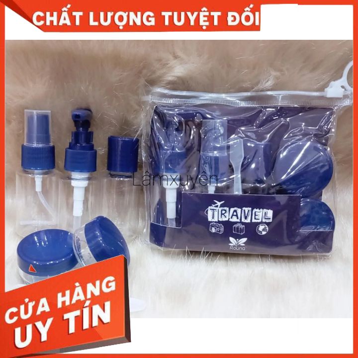 Bộ chiết mỹ phẩm TRAVEL 5 món mẫu mới nhỏ gọn_ tiện lợi dễ dàng khi mang đi du lịch   loại 1 giá rẻ tận gốc.