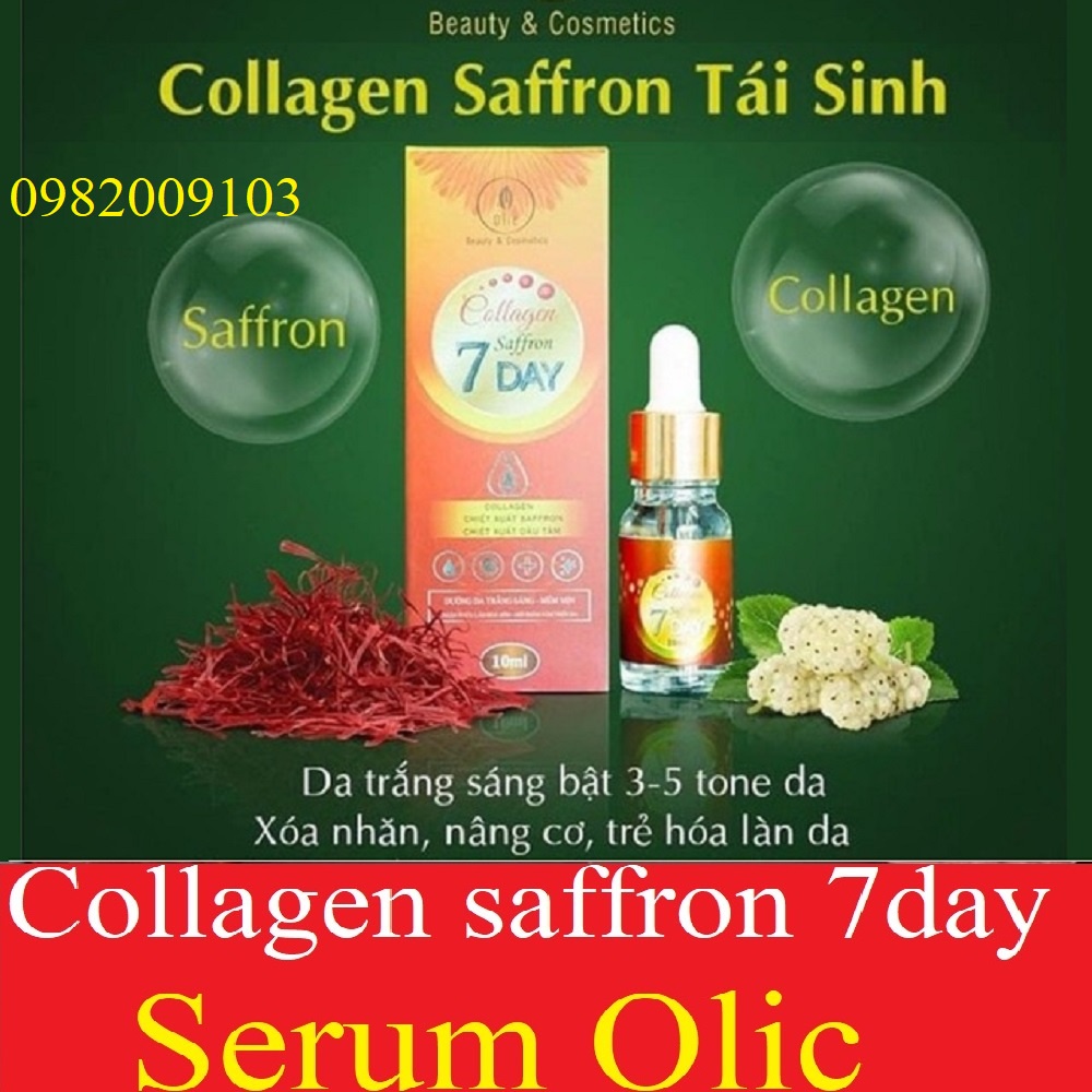 Serum huyết thanh truyền trắng 7Day OLic-serum collagen saffom 7day Olic