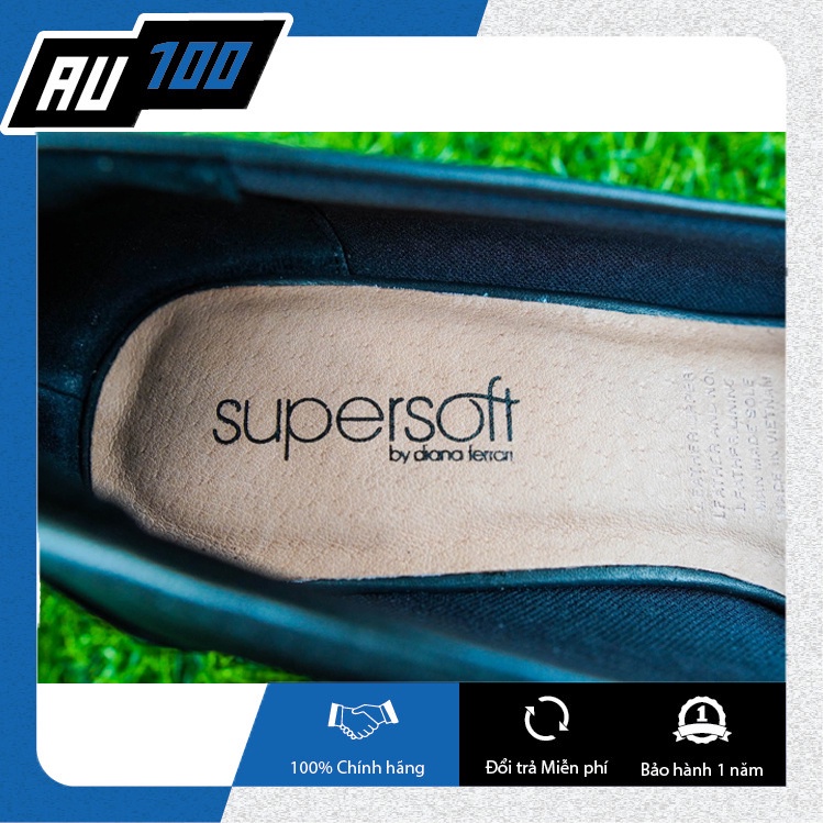 Giày cao gót nữ Supersoft Black Graceful da thật chính hãng 100%
