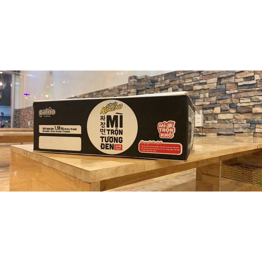Thùng mì trộn tương đen Hàn Quốc Koreno Paldo (20 gói)- Mì tương đen Koreno Jjajangmen  PHIÊN BẢN MỚI gói 78g | BigBuy360 - bigbuy360.vn
