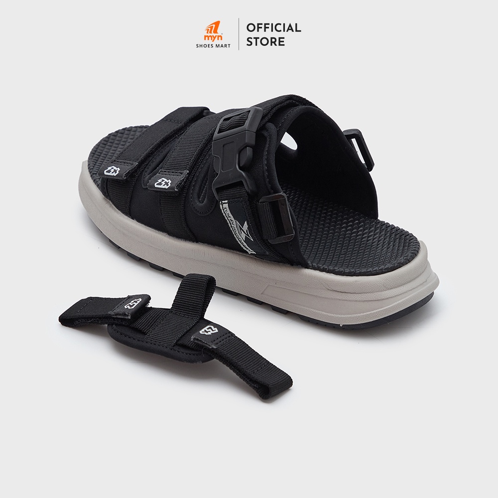 Giày Sandal Nam nữ ZX 3823 Meta - 3 quai Black Grey, quai sau tháo rời, công nghệ Phylon cao cấp
