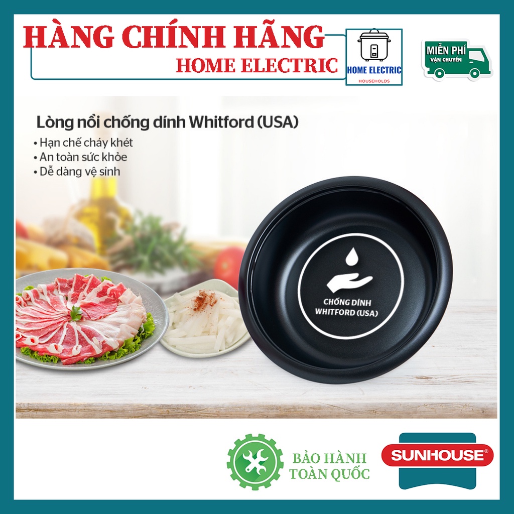 Lẩu điện SUNHOUSE SH525L CHÍNH HÃNG BẢO HÀNH TOÀN QUỐC 12 THÁNG