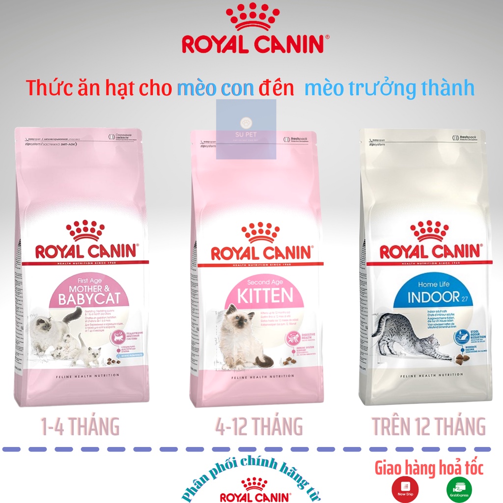 Thức ăn dạng hạt Royal Canin dành cho mèo mọi lứa tuổi