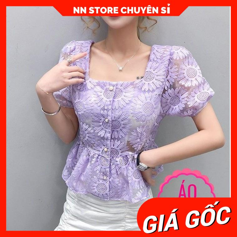 ÁO REN HOA CỰC XINH MT1859 ⚡100% ẢNH THẬT⚡ NN CHUYÊN SỈ - NN STORE