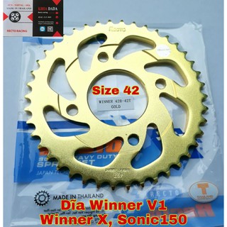 Dĩa Winner/Winner X/Sonic150  Recto vàng, size 42, thái lan.
