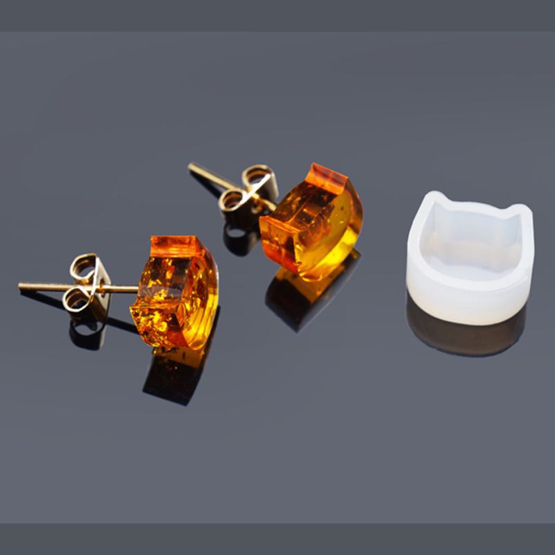 Bộ 16 Khuôn Silicone Làm Trang Sức Hình Mèo Xinh Xắn