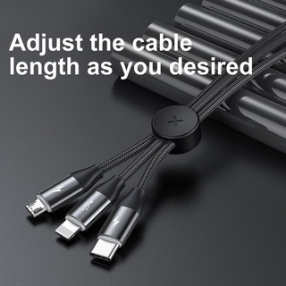 Cáp sạc 3 đầu Baseus Car Co-sharing Cable ( USB Type A to USB Type C/ Micro USB/ Lightning)