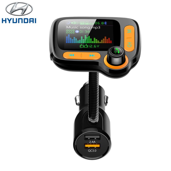 Tẩu nghe nhạc, điện thoại rảnh tay bluetooth dùng trên ô tô thương hiệu cao cấp Hyundai C86 - Nhập Khẩu Chính Hãng