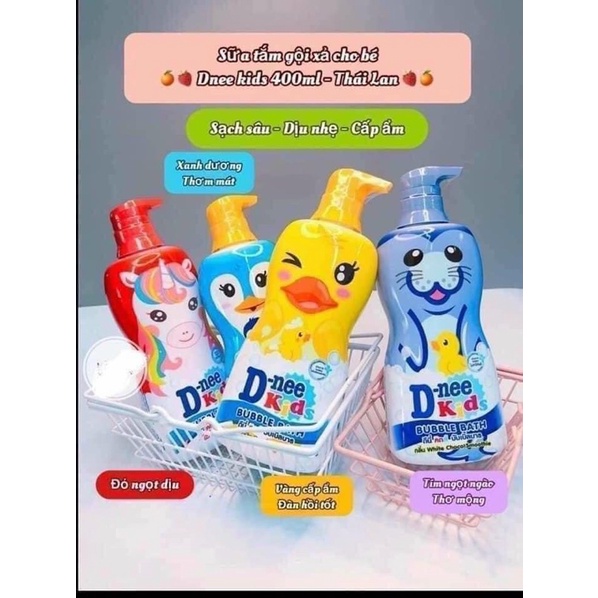 Sữa Tắm Dnee Kid cho bé Thái lan hình thú 400ml