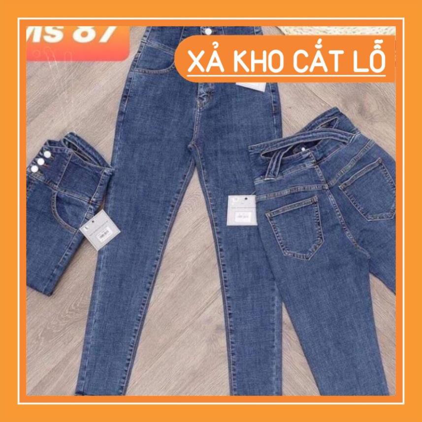 Quần Bò Nữ - Quần Jean Nữ Cạp cao Siêu Tôn Dáng Form Skinny Chuẩn Đẹp Có size đại 65 kg JM87