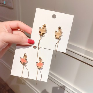 Bông Tai Mạ Bạc 925 Hình Mèo Xinh Xắn Cho Nữ