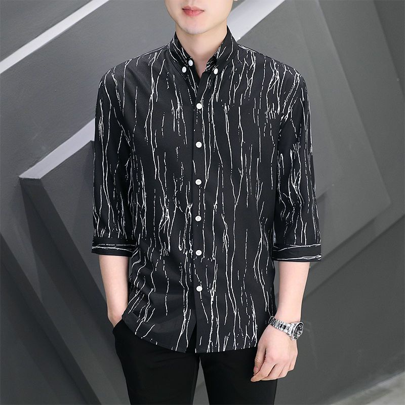 Áo Sơ Mi Lụa Lạnh Dáng Ôm Chống Nhăn Thời Trang Công Sở Dành Cho Nam Giới