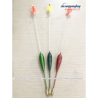 Phao câu lục đầu cần xốp chì đồng cuốn chỉ dùng đèn led cắm đầu