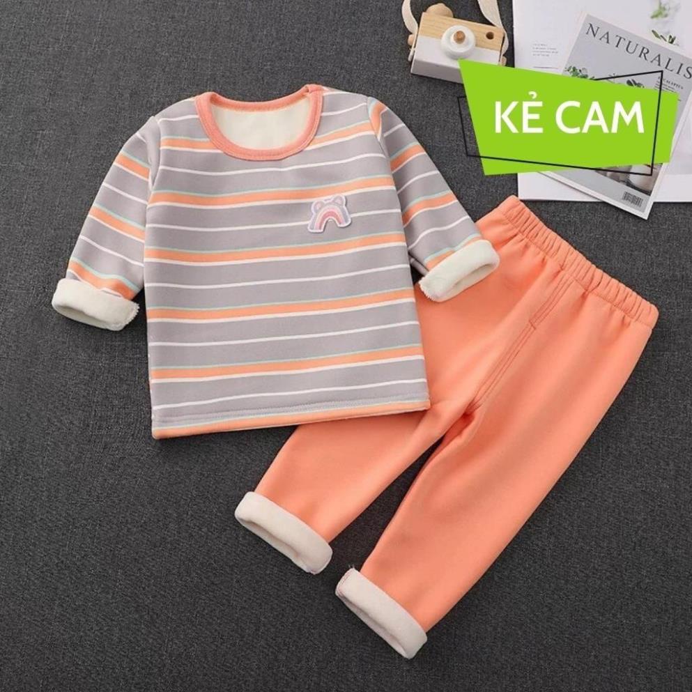 Bộ nỉ lót lông cho bé, bộ nỉ bé trai, bé gái in hình cho bé từ 8 - 22kg. .