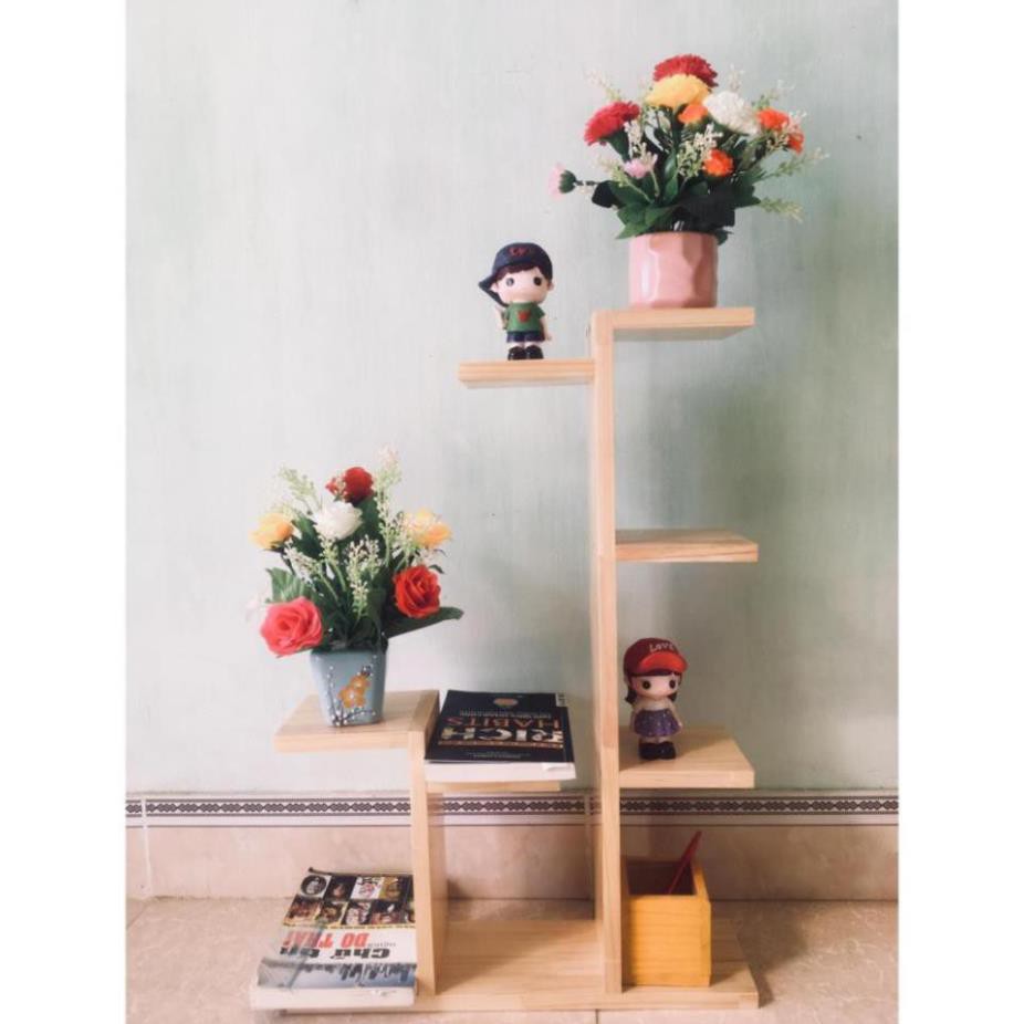 Kệ gỗ để bàn đựng chậu hoa, cây cảnh sang trọng kích thước 60x40x12