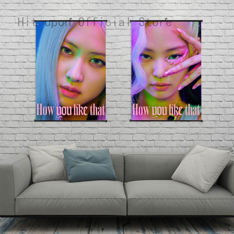 Hit upon Kpop Blackpink How You Like That Poster  LISA ROSE JENNIE JISOO HOW YOU LIKE THAT D-DAY Portray Hang Poster Fans Gift