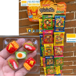 Lẻ 1 gói kẹo dẻo trái cây hỗn hợp SUPER VIVIGA Trung Quốc gói 15g.