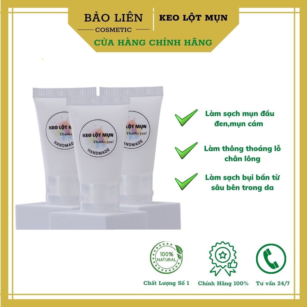 Lột mụn Đầu Đen Handmade, lột mụn cám làm sạch da, giảm mụn vùng mũi