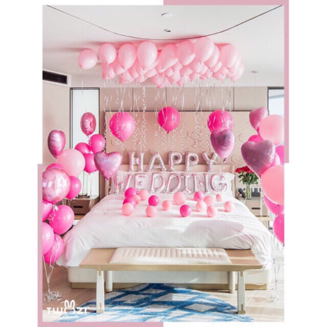 Set bóng trang trí phòng cưới MS01 ( tặng kèm chữ Hỷ)